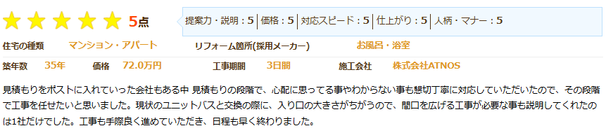 見積もり段階でわからないことなど懇切丁寧に説明してくれました。