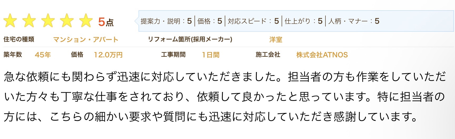 アンケート用紙